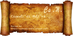 Csanádi Márk névjegykártya
