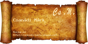 Csanádi Márk névjegykártya